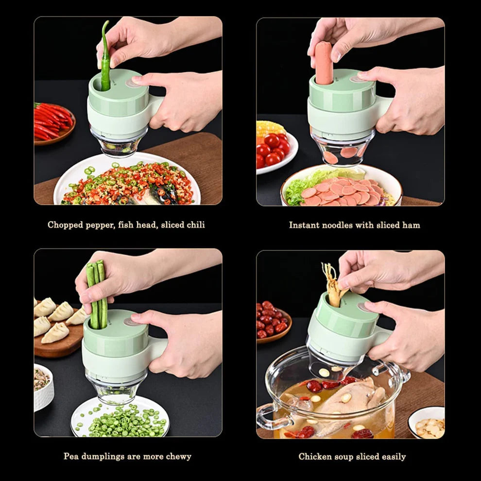 4 in 1 electric handheld cooking hammer vegetable cutter fruit slicer