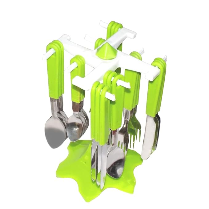 24 Piece Stainless Steel Premium Cutlery Set with Stand