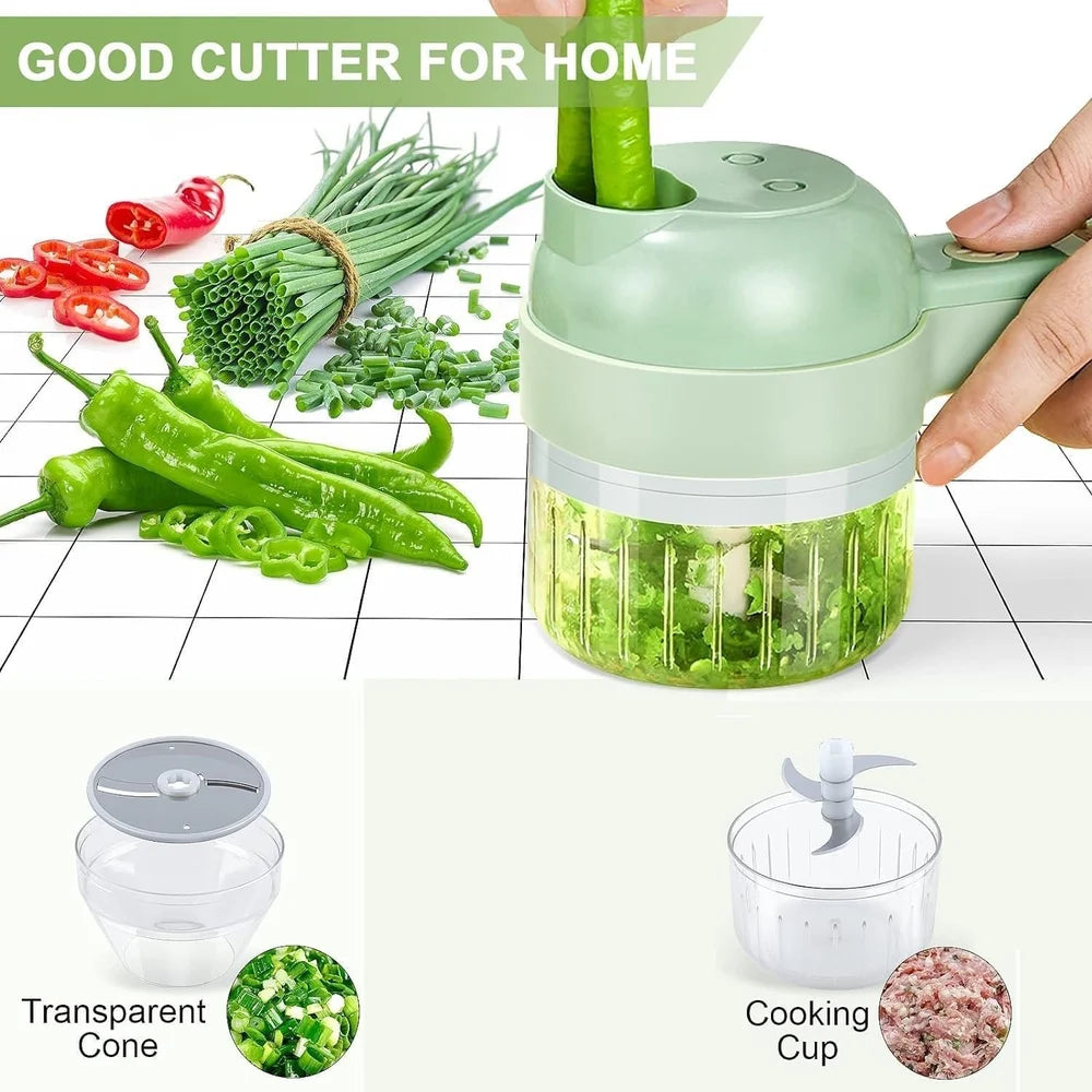 4 in 1 electric handheld cooking hammer vegetable cutter fruit slicer