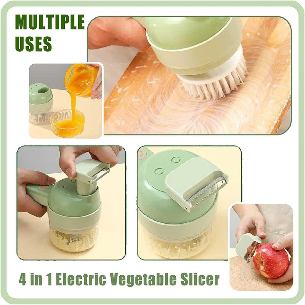 4 in 1 electric handheld cooking hammer vegetable cutter fruit slicer