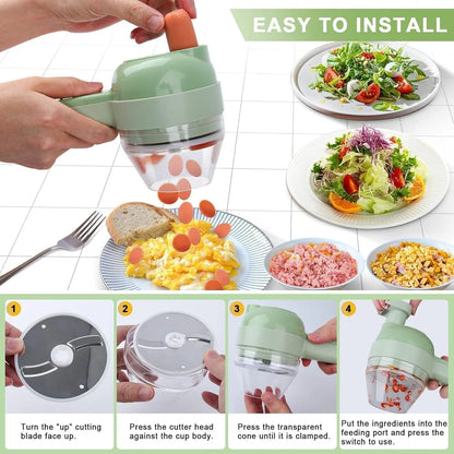 4 in 1 electric handheld cooking hammer vegetable cutter fruit slicer